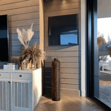 1pc 30-Inch Modern Minimalist Floor Vase, Bohemian Resin Tall Vase, Artificial Flowers/Pampas Grass Floor Vase, Suitable For Living Room, Entryway, Fireplace Decor, Autumn Home Decor, Mother's Birthday Gift Room Decor Flower Vase Glass Vase