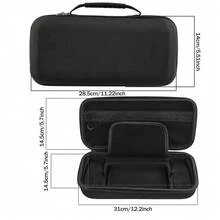 Hard Handheld Case Compatible Accessories,EVA Travel Protective Handbag For ROG Ally, Shock-Proof, Anti-Slip, Waterproof Large Protective Carrying Case - Black - View 7