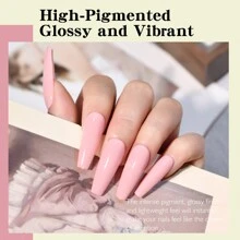 Ensemble de poudre trempée NOCIS, 6 couleurs rose, jaune, violet, vert, bleu pour le printemps et l'été. Ensemble de poudre trempée pour manucure Nail Art DIY salon à domicile, Cadeau pour femmes, sans besoin de lampe à ongles