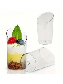 10/20/30/40Pcs Transparent Plastic Cups Pudding Jelly Ice Cream Dessert Dessert Transparent Cups Dessert Cups Ice Cream Transparent Pudding Cups Party Wedding Catering Supplies Food Containers Mini Dessert Appetizer Cups Restaurant Mini Appetizer Serving Cups, Suitable For Parties, Weddings, Catering, Ice Cream, Pudding And Food Containers, Kitchen Supplies - Clear - View 6