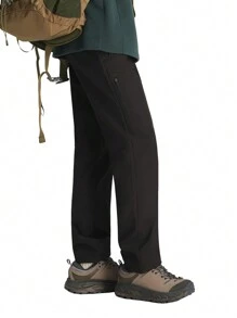 TECTOP 男士徒步裤，软壳材质，带保暖内衬，修身剪裁，带口袋，适合户外冬季穿着