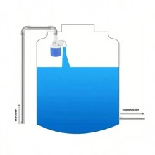 1 Válvula Automática de Control de Nivel de Agua con Flotador, Diseño para Tanques y Sistemas de Riego en Jardines, Material de Plástico Resistente, Llenado y Detención Automática - Azul y blanco - Ver 4