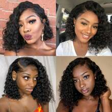 BINF Eotltiue 4B 4C Afro Kinky Curly Clip In Human Hair Extensions 100% Brazilian Virgin Human Hair Natural Black Clip Ins Afro Curly Bundle Natural Black - Natural Black - 查看 9