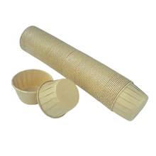 LIFETALK 50/100PCS White, Kraft, Brown Paper Muffin Cups Homemade Baking Molds Kitchen Birthday Party Supplies PE Coated Oilproof Printing Design Round Cupcake Cases