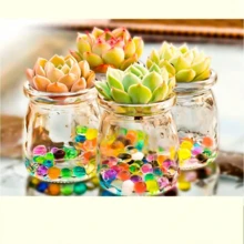 10000 颗多色水晶水珠，超强吸水人造珍珠，适合婴儿，高弹性，透明球体，非常适合水培植物和花卉装饰最佳礼物