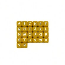 26 piezas de cuentas de silicona de 12 mm con letras del alfabeto mezcladas, suministros para hacer manualmente llaveros, cadenas de bolso, cadenas de teléfono, pulseras, collares y joyería