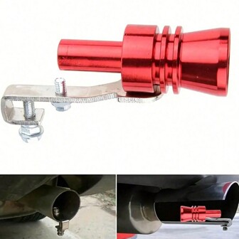 Sifflet de tuyau d'échappement en alliage d'aluminium, convient pour le tuning automobile et la moto, avec clé et vis, accessoire de modification de la gorge d'échappement du véhicule