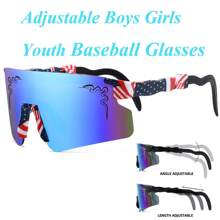 Gafas de béisbol de moda para jóvenes y adolescentes, gafas deportivas para exteriores para softbol, correr, senderismo, bicicleta, ciclismo, fútbol, para hombres y mujeres con rostros estrechos - DY - Ver 8