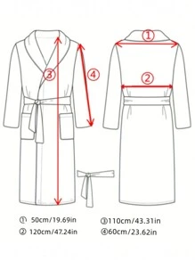 1 件毛绒浴袍，柔软吸水，带兜帽和腰带，适用于浴室和泳池夏季婚礼家居浴室装饰 - 彩色 - 查看 2