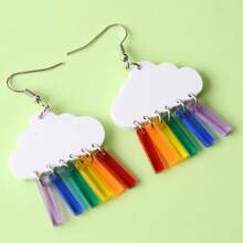 1 Pair Butterfly & Ghost Dangle Earrings, Cute Halloween Jewelry