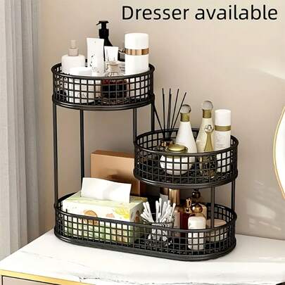 Elegant Multi-Layer Metal Fruit Basket - Standalone Portable Kitchen And Living Room Storage Rack | Multifunctional Snack And Produce Organizer, Kitchen Storage Utensils, Storage Box, Organizer, Room Decoration, Suitable For Kitchen, Restaurant, Party, Camping, Gathering, Gift For Friends, Family Gift