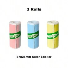 57mm Colorful Adhesive Sticker Paper For Thermal Printers, Compatible With Mini Pocket Printers, Self-Adhesive Printable Labels For Students, Professionals, And DIY - Multicolor - View 10