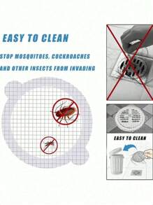 5/10/20/30 件排水过滤器盖，用于头发塞，排水过滤网，淋浴头发收集器，地板水槽过滤器滤网贴纸，网格贴纸，水槽过滤器贴纸，浴室工具，浴室配件，返校 - 彩色 - 查看 4