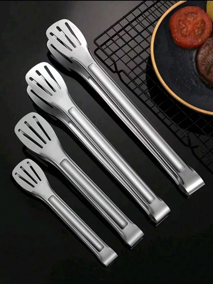 1 件不锈钢烧烤夹、食物夹、沙拉面包夹、厨房用