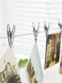 60pcs Stainless Steel Clothes Pins, Heavy Duty Wind-Resistant Laundry Clips, Multipurpose Metal Clamps For Home - Multicolor - View 3