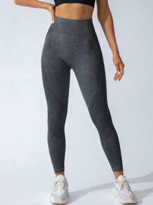 TCVC Pantalones ajustados de cintura alta y unicolor para mujer, mallas elásticas ajustadas para entrenamiento, que dan forma al Body y controlan el abdomen, aptas para ejercicio en interiores y exteriores, pantalones de yoga