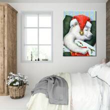 Christmas Canvas Painting, Packaging Canvas Christmas Wall Art Printing, For Holiday Decoration, Retro Wall Hangings, Bedroom Living Room Home Wall Decoration-1 Pc Wooden Framed Canvas Painting Thickness Cm/0.9inch High Quality Wall Art Prints Poster Direct Hanging Wall Picture Decor For Home Gifts, Christmas Gift, Living Room, Bath Room, Bedroom, Kitchen