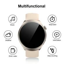 Hot 1pc Unisex Silicone Strap Smartwatch With Calling, Pedometer, Calorie Tracking, Multiple Sports Modes, Distance Tracking, Alarm, Incoming Call & Message Alerts, 1.5" HD Full-Screen Touch For Android & IOS Phones