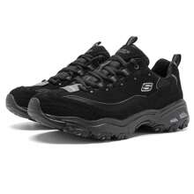 Skechers D'LITES系列男士轻便减震运动鞋，休闲户外旅行鞋，型号52675-BBK - 全黑色 - 查看 4