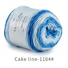 1pc 100g Soft Multicolor Gradient Yarn, Handmade Crocheting Cake Yarn For Hats, Scarves, Sweaters - 60% Acrylic, 30% Polyacrylic, 10% Blended Fibers - Vibrant Multicolored Tones - Multicolor - View 24