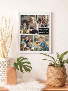1pc Customized Photo Canvas, Collage Photos Canvas For Walls, Personalized Canvas Wall Art, Custom Images Printing, Art Canvas' Printing, Mother's Day Father's Day Birthday Gifts,Family Gifts,Gift For Friends/Mom/Dad/Kids/Girlfriend/Boyfriend Graduation