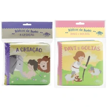 Kit 2 Bath Books For Children Fun And Learning In The Bath! - The Creation + David and Goliath - View 1