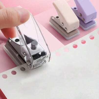 Alicates perforadores de metal de 6 mm con soporte para desechos, para perforar papel, plástico y tarjetas, herramienta manual para manualidades, útiles escolares