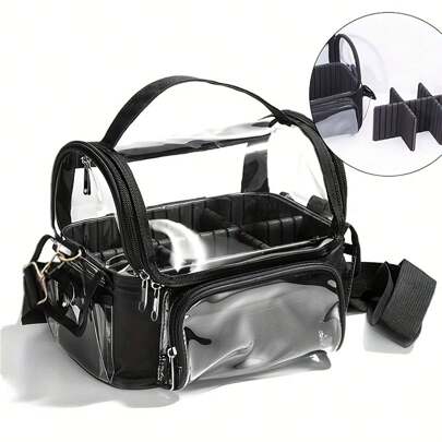 全新透明 PVC 大容量化妆包旅行便携式盥洗用品防水化妆品收纳包