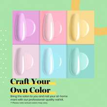 NOCIS 6-Color Dip Powder Nail Kit - Blue & Green Shimmer, All-Season French Starry Ocean Banquet Designs, DIY Manicure Salon Essentials For Women, No UV Lamp Neededacrylic Press On Nails - Multicolor - View 2