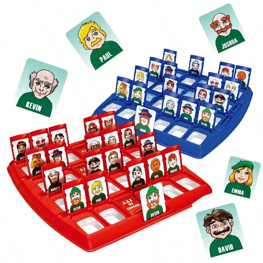 Gioco da tavolo "Chi è? Persone e animali domestici | Gioco di indovinelli"