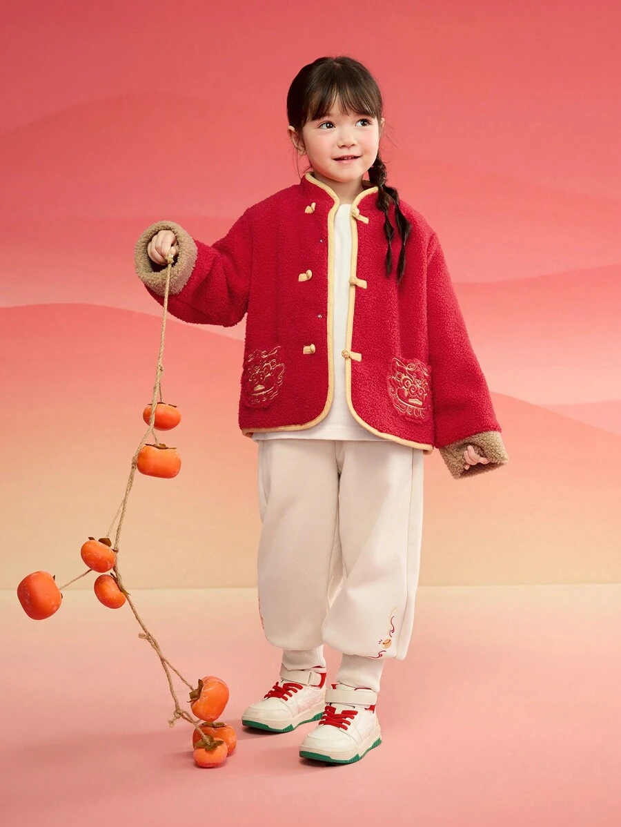 Balabala Young Girl' Warm Outfit Set, Girls' 2025 New Year TwoPiece