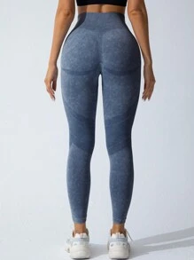 TCVC Pantalones ajustados de cintura alta y unicolor para mujer, mallas elásticas ajustadas para entrenamiento, que dan forma al Body y controlan el abdomen, aptas para ejercicio en interiores y exteriores, pantalones de yoga