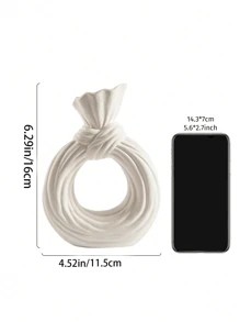 1 Piece Of Modern Simple Circle-Shaped Knotted Vase, Resin Material Home Countertop Decoration Vase Flower Cultivation Vase, Suitable For Home, Hotel, Restaurant Desktop And Entrance Decoration And Hydroponics Of Flowers And Green Plants, Can Be Used In All Seasons,Home Decor,Flower Vase,Centerpiece,Table Decor Gifts Birthday Graduation