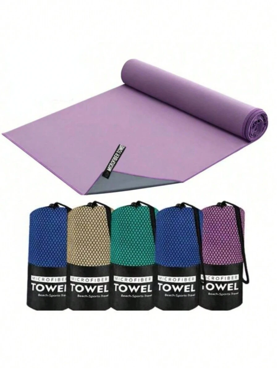 1 件双面速干运动毛巾，超细纤维，轻便，超强吸水，适合户外、健身、瑜伽、露营海滩必备品