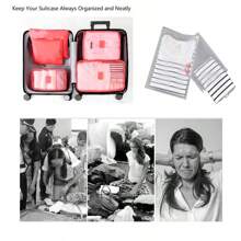 1 Set Of 9PCS Luggage Cube Packaging, Organizer Of Travel Luggage Packaging, With Laundry Bag, Compressed Storage Shoe Bag, Clothing And Underwear Bag