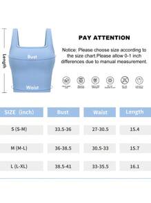 VVX 3 Piece Women's Tank Tops Ribbed Seamless Workout Exercise Shirts Yoga Crop Tops Sleeveless Square Neck Workout Top Summer Exercise Yoga Gym Shirts - 黑色/棕色/米色 - 查看 4