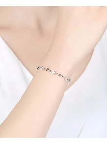 Modisches Sterling Silber Liebes-Armband für Frauen, neues einfaches und asymmetrisches Mädchen Armband, hochwertiges Paar-Geschenk