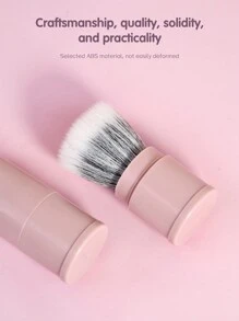 1 Stück einziehbarer Rouge-Pinsel, Make-up-Pinsel, Puder-Pinsel. Aus synthetischen Haaren, ultra-weich für schminkende Rouge-Anwendung, Make-up-Werkzeug