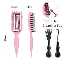 2025 新款时尚发刷，顺发刷，顺发刷，适用于女性男性卷发细长短湿干发，专业美发工具，快速吹干，发刷，梳子，美发工具，美发产品和配件，适用于理发沙龙美容旅行必需品