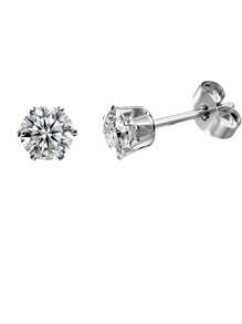 Hoa tai đính đá Zirconia đen, Trang sức thời trang cho nam và nữ - Đinh tán - Xem 14