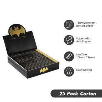 moon. 25 libretos/caja 108*36mm Utensilio enrollador de estilo murciélago con papel y tubos