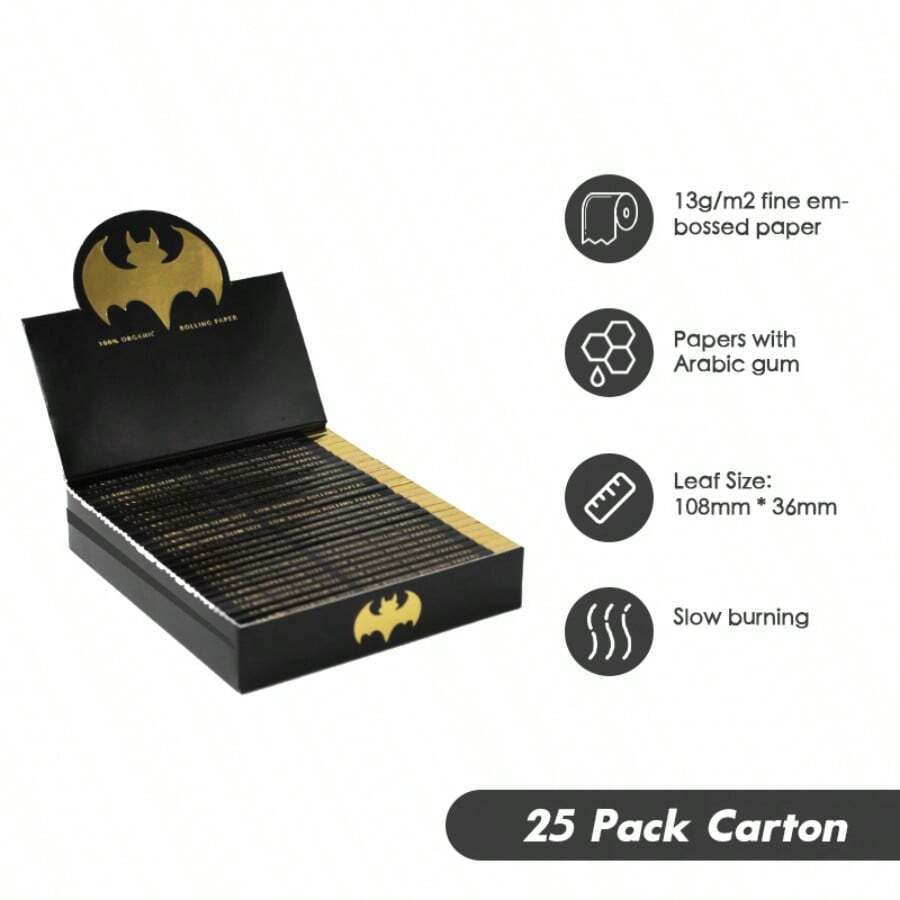 moon. 25 Booklet/Box 108*36mm BAT Style Paper & Tubes & Rolling Appliance - Multicolor - View 1