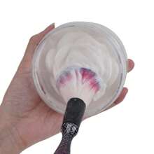 Newly Launched Flower-Shaped Makeup Brush Cleaner Soap Cleaning Kit With Silicone Pad - White - View 3