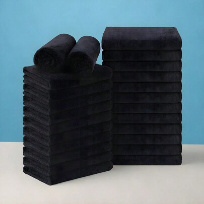 10pcs/6pcs/3pcs/1pc 12Inch X 12Inch Black Ultra Soft Makeup Remover Cloth, Makeup Towels Face Washcloth, Makeup Remover Pads Reusable Washable Facial Cloths ,For Face Eye Skincare,Skincare,Room Decor,Home Decor,Bedroom Decor,Bathroom