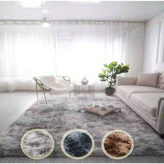 1 Piece Fluffy Thick Carpet Non-Slip Area Rug For Home Living Room And Bedroom, Dormitory, Hallway, Balcony Room Decoration