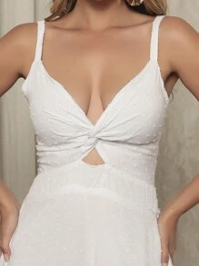 Popcorn Long Dress #2 - 白色 - 查看 4