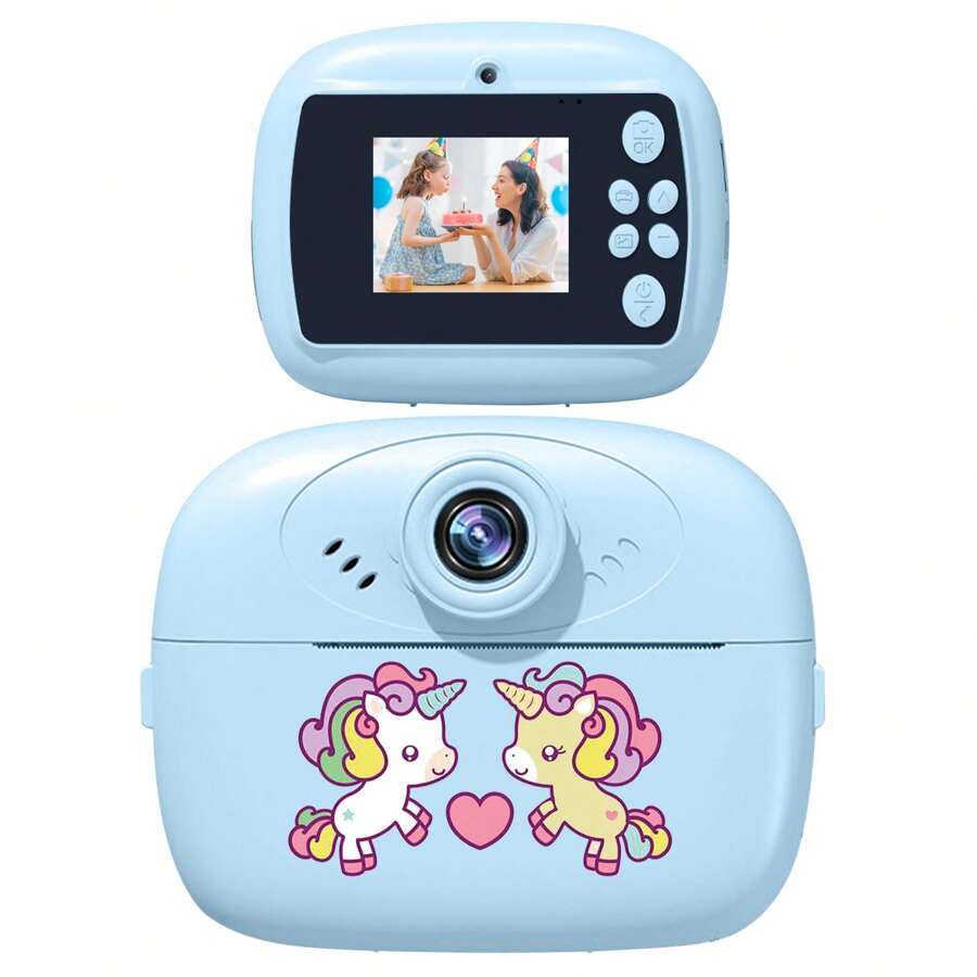 Cámara Instantánea Infantil Con Impresión Térmica – Pantalla 2.4″, 1080p, 32GB Y 3 Rollos De Papel | Regalo Creativo Para Niños De 3 A 12 Años