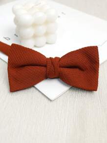 1 pièce Nœud papillon épaissi de couleur bonbon, convient pour un usage quotidien, un mariage, décontracté et professionnel
