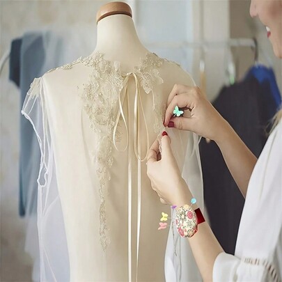 1 Box/50pcs Sewing Positioning Needles, Embroidery Applique Fixing Pins, DIY Craft Tools Accessories