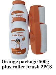 地毯墙染料/500g大容量家用墙面漆适用乳胶漆墙面染料霉菌修补染料墙面大号滚筒漆修补漆滚筒涂料自喷墙面漆空桶滚筒刷着色盖颜色随机发货墙面腻子 - 彩色 - 查看 22